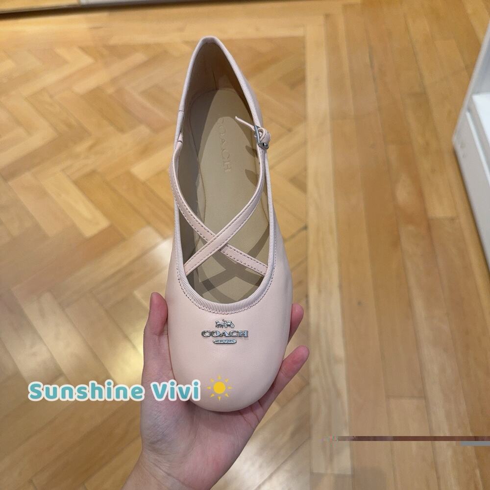 NWT Coach Women's Phoebe Ballet Flat Candy Pink CDF60 us 7.5